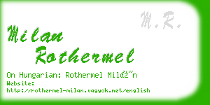 milan rothermel business card